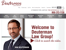 Tablet Screenshot of deutermanlaw.com